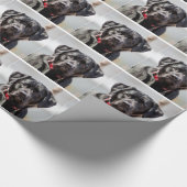 Black Lab Dog Pet Black Labrador Retriever Cadeaupapier (Hoek)