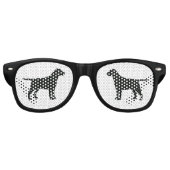 Black Lab Dog Retro Zonnebril (Voorkant)