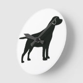 Black Lab Dog Ronde Klok (Hoek)