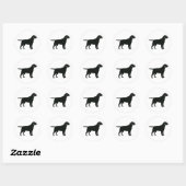 Black Lab Dog Ronde Sticker (Vel)
