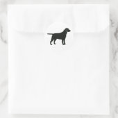 Black Lab Dog Ronde Sticker (Tas)