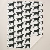 Black Lab Dog Sherpa Deken (Voorkant)