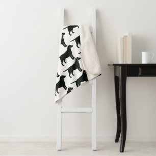 Black Lab Dog Sherpa Deken