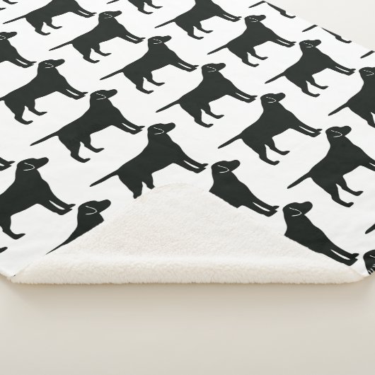 Black Lab Dog Sherpa Deken (3/4)