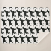 Black Lab Dog Sherpa Deken (Voorkant (horizontaal))