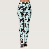 Black Lab Dog Silhouette Pattern Leggings (Achterkant)