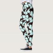Black Lab Dog Silhouette Pattern Leggings (Links)