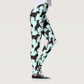 Black Lab Dog Silhouette Pattern Leggings (Rechts)