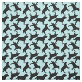 Black Lab Dog Silhouette Pattern Stof (Swatch)