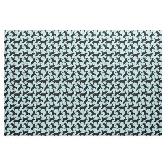 Black Lab Dog Silhouette Pattern Stof (Fat Quarter)