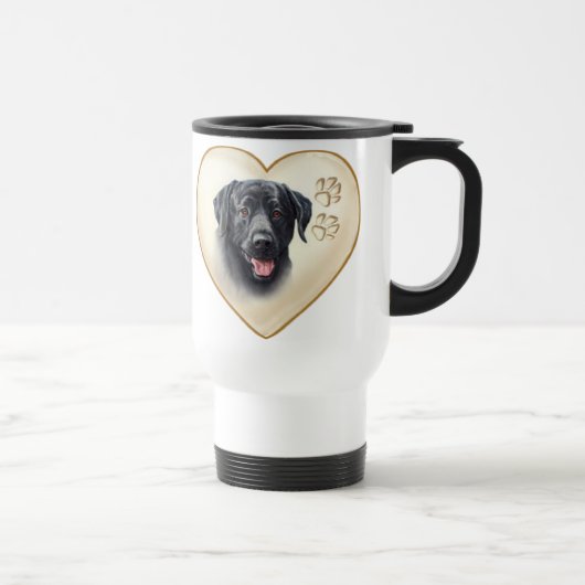 Black Lab Dog Travel Coffee Cup Reisbeker (Rechts)