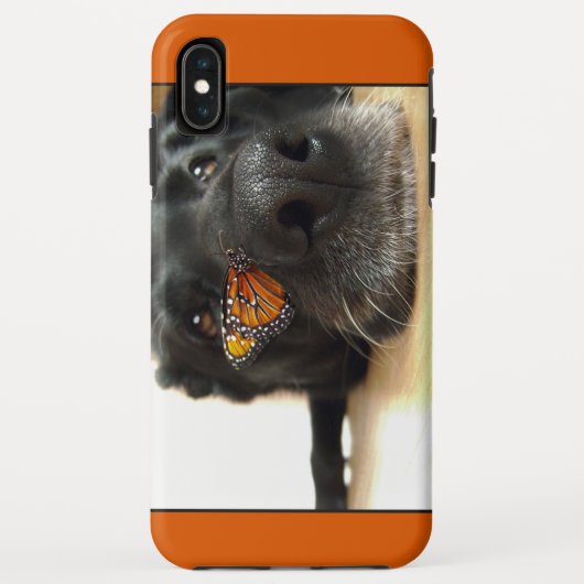 BLack Lab Dog with Butterfly Case-Mate iPhone Case (Achterkant)