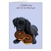 Black Lab Donut Kaart - Dog Donut Kaart (Voorkant)