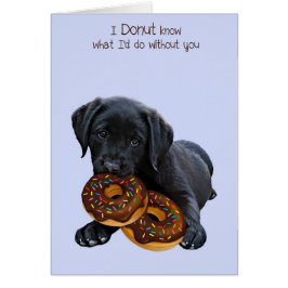 Black Lab Donut Kaart - Dog Donut Kaart