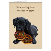 Black Lab Donut Kaart - Dog Donut Kaart (Voorkant)