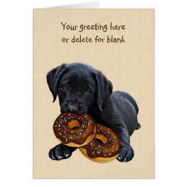Black Lab Donut Kaart - Dog Donut Kaart