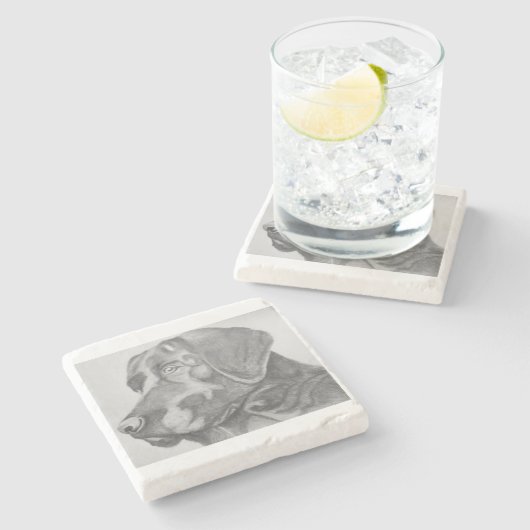 Black lab drink onderzetter (Zijkant)