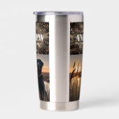 Black Lab Duck Hunting Marsh Camo Buitenshuis Hond Geïsoleerde Drinkbeker (Rechts)