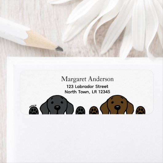 Black Lab en Chocolate Lab kijken Etiket (Insitu)