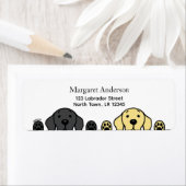 Black Lab en Yellow Lab kijken Etiket (Insitu)