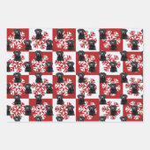 Black Lab Festive Kersthond Inpakpapier Vel (Voorkant 3)