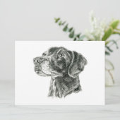 Black Lab Flat Card (Staand voorkant)