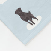 Black Lab Fleece Blanket Deken (Hoek)