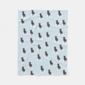 Black Lab Fleece Blanket Deken (Voorkant)