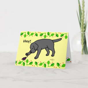 Black Lab Friendly Cartoon Black Labrador Kaart