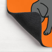 Black Lab Friendly Cartoon Labrador Muismat (Hoek)