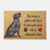 Black Lab Funny Dog Rustic Coir Welcome Labrador Deurmat (Voorkant)