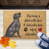 Black Lab Funny Dog Rustic Coir Welcome Labrador Deurmat