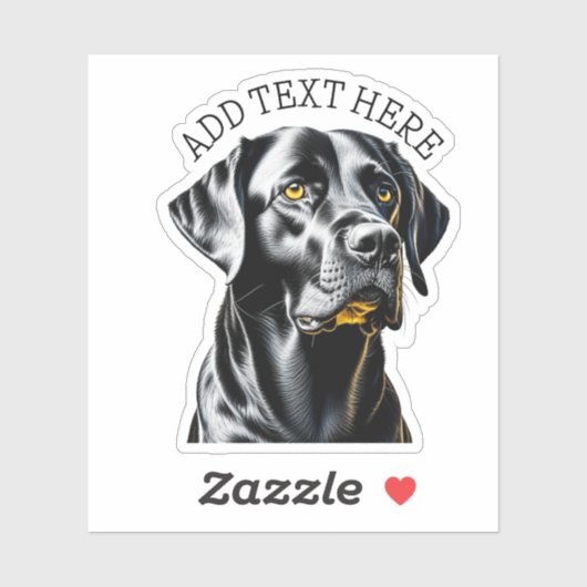 Black Lab | Gepersonaliseerd Sticker (Vel)