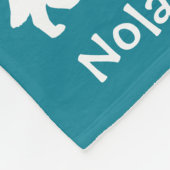 Black Lab gepersonaliseerde Blauwgroen hond Fleece Deken (Hoek)