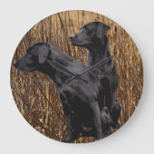 Black Lab Gifts, labrador Retriever Large Clock Grote Klok (Voorkant)