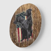 Black Lab Gifts, labrador Retriever Large Clock Grote Klok (Hoek)