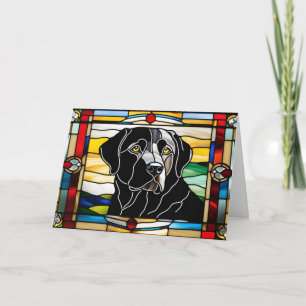 Black Lab-Glas in lood Kaart