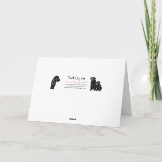 Black Lab Happy Moederdag - Hond Mama Kaart (Achterkant)