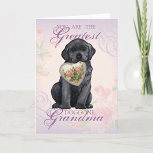 Black Lab Heart Grandma Kaart