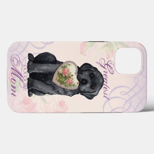 Black Lab Heart mama Case-Mate iPhone Case (Achterkant (horizontaal))