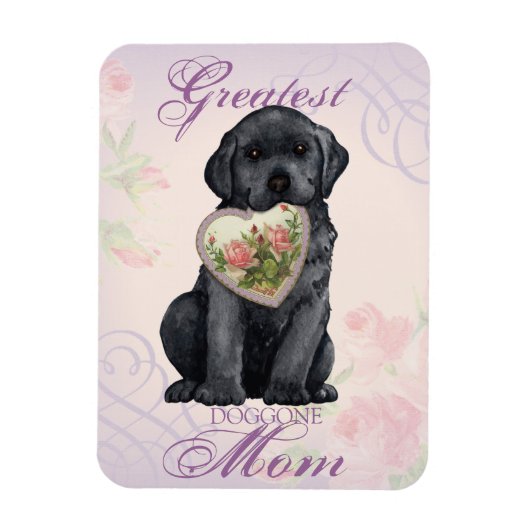 Black Lab Heart mama Magneet (Verticaal)