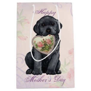 Black Lab Heart mama Medium Cadeauzakje