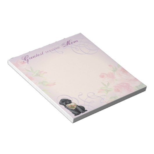 Black Lab Heart mama Notitieblok (Schuin)