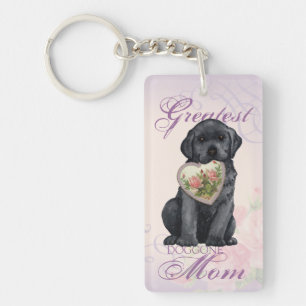 Black Lab Heart mama Sleutelhanger