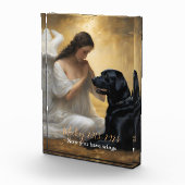 Black Lab Hemel Aangepaste Herdenking Fotoblokken (Rechts)