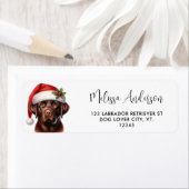 Black Lab Holiday - Dog Kerstmis - Black Lab Etiket (Insitu)