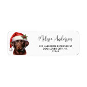 Black Lab Holiday - Dog Kerstmis - Black Lab Etiket (Voorkant)