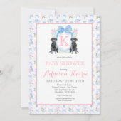 Black Lab Hond Baby shower Uitnodiging (Voorkant)