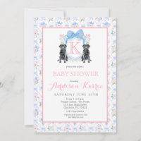 Black Lab Hond Baby shower Uitnodiging