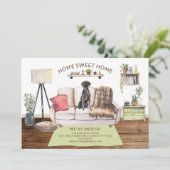 Black Lab Hond Bewegende Aankondiging (Staand voorkant)